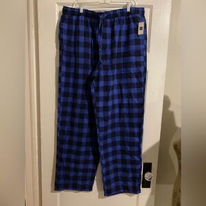 NWT Gap Men’s Blue Gingham Elastic Waist XL Pajama Pants